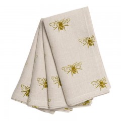 Bees Linen Napkins (set of 4)